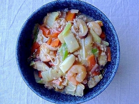具たっぷり レンジで1人分 中華丼